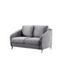 Sofia Gray Velvet Fabric Sofa Loveseat Chair Living Room Set By Lilola Home | Sofas | Modishstore-3
