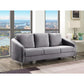 Sofia Gray Velvet Fabric Sofa Loveseat Living Room Set By Lilola Home | Sofas | Modishstore-5