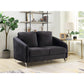 Sofia Gray Velvet Modern Chic Loveseat Couch By Lilola Home | Loveseats | Modishstore-4