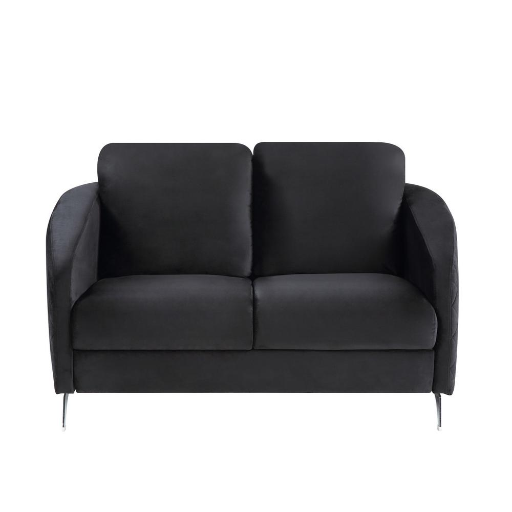 Sofia Gray Velvet Modern Chic Loveseat Couch By Lilola Home | Loveseats | Modishstore-6