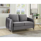 Hathaway Gray Velvet Fabric Sofa Loveseat Chair Living Room Set By Lilola Home | Sofas | Modishstore-12