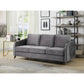 Hathaway Gray Velvet Modern Chic Sofa Couch By Lilola Home | Sofas | Modishstore