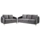 Hathaway Gray Velvet Fabric Sofa Loveseat Chair Living Room Set By Lilola Home | Sofas | Modishstore-13