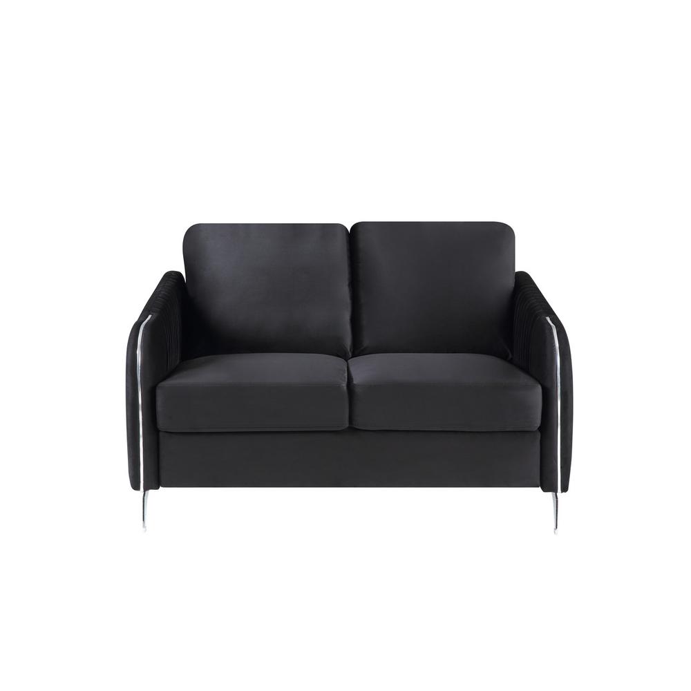 Hathaway Gray Velvet Fabric Sofa Loveseat Chair Living Room Set By Lilola Home | Sofas | Modishstore-22