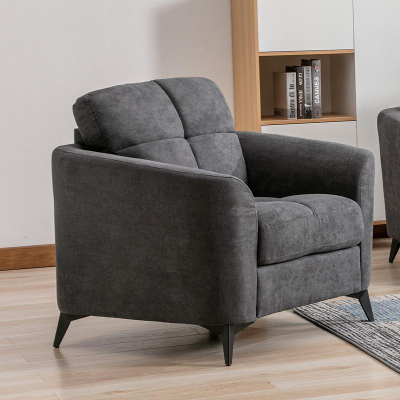 Callie Gray Velvet Fabric Sofa Loveseat Chair Living Room Set By Lilola Home | Sofas | Modishstore-4