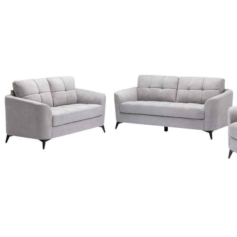 Callie Gray Velvet Fabric Sofa Loveseat Living Room Set By Lilola Home | Sofas | Modishstore-5