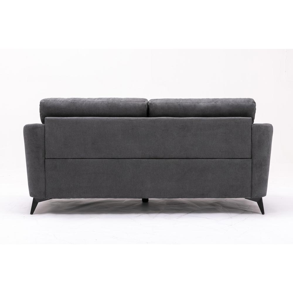 Callie Gray Velvet Fabric Sofa Loveseat Chair Living Room Set By Lilola Home | Sofas | Modishstore-8