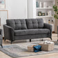 Callie Gray Velvet Fabric Sofa Loveseat Chair Living Room Set By Lilola Home | Sofas | Modishstore-2