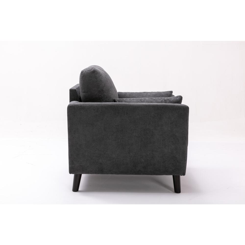 Damian Gray Velvet Sofa Loveseat Chair Living Room Set By Lilola Home | Sofas | Modishstore-6