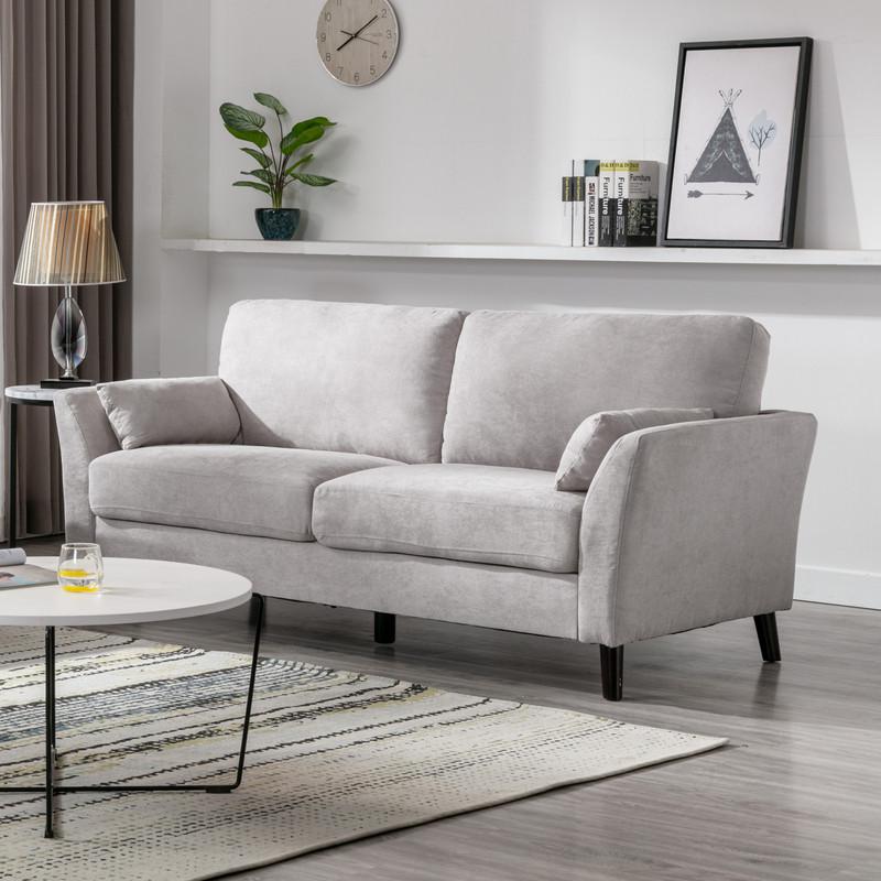 Damian Gray Velvet Sofa Loveseat Chair Living Room Set By Lilola Home | Sofas | Modishstore-20