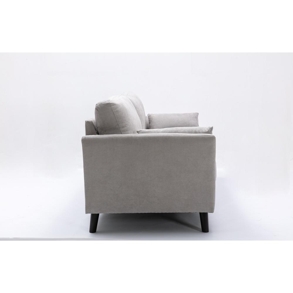Damian Gray Velvet Sofa Loveseat Chair Living Room Set By Lilola Home | Sofas | Modishstore-25
