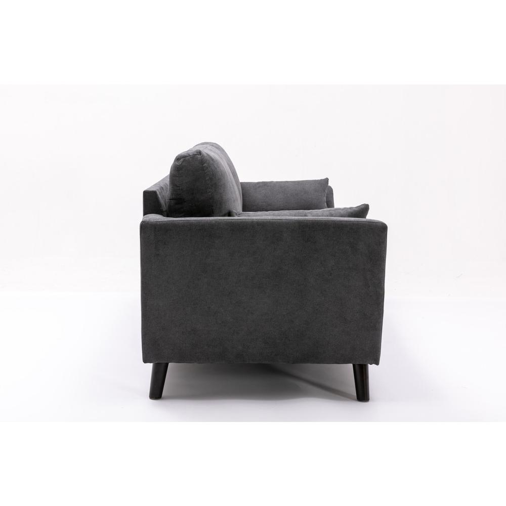 Damian Gray Velvet Sofa Loveseat Chair Living Room Set By Lilola Home | Sofas | Modishstore-13