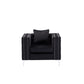 Lorreto Black Velvet Chair By Lilola Home | Lounge Chairs | Modishstore-4