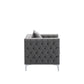 Lorreto Black Velvet Chair By Lilola Home | Lounge Chairs | Modishstore-6