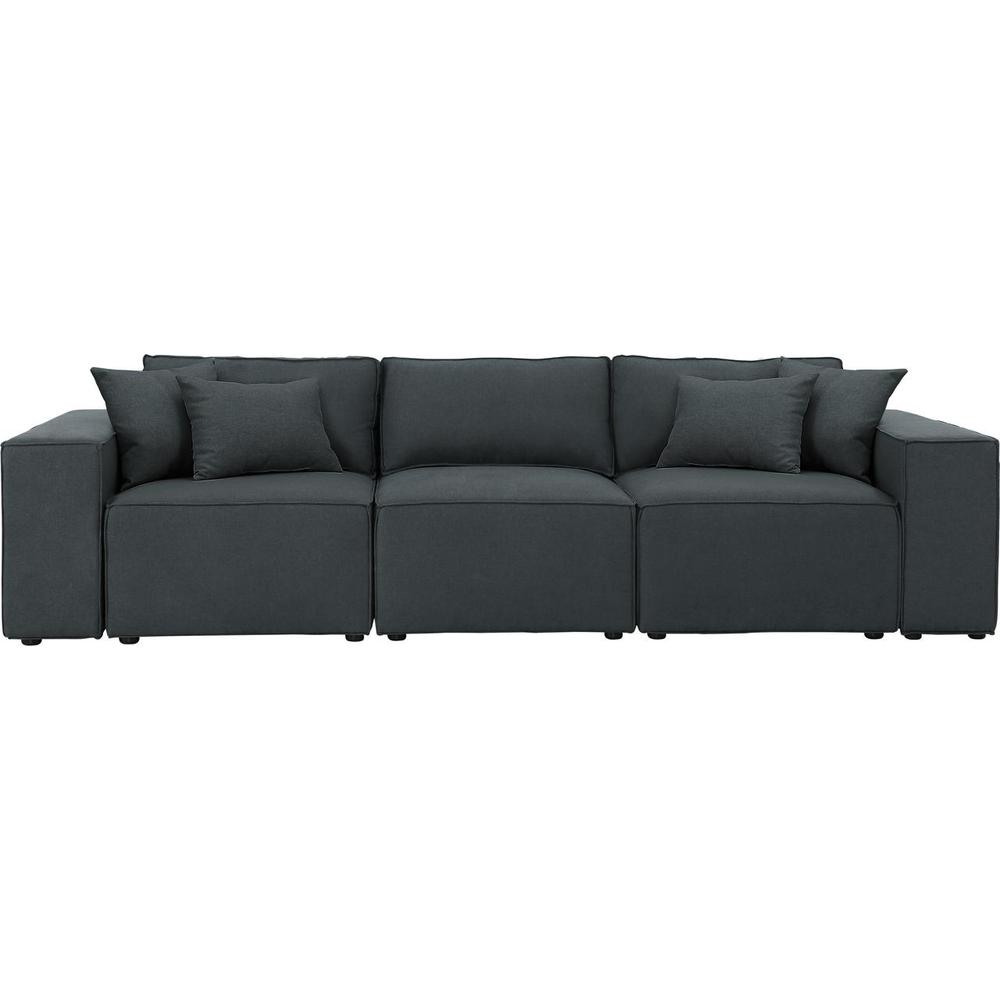 Annabel Sofa in Dark Gray Linen By Lilola Home | Sofas | Modishstore