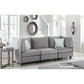 Zelmira Gray Velvet 3Pc Sofa By Lilola Home | Sofas | Modishstore-2