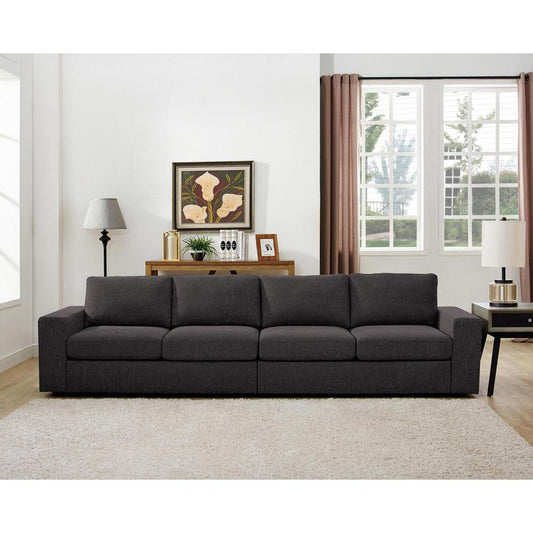 Jules 4 Seater Sofa in Dark Gray Linen By Lilola Home | Sofas | Modishstore