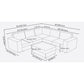 Decker Sectional Sofa with Ottoman in Dark Gray Linen By Lilola Home | Sofas | Modishstore-2
