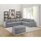 Bayside Light Gray Linen 7 Seat Reversible Modular Sectional Sofa By Lilola Home | Sofas | Modishstore