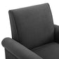 Angelo Dark Gray Microfiber Fabric Armchair By Lilola Home | Armchairs | Modishstore-5