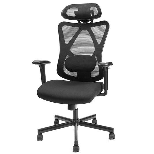 Liam Black Office Chair with Mesh By Lilola Home | Office Chairs | Modishstore