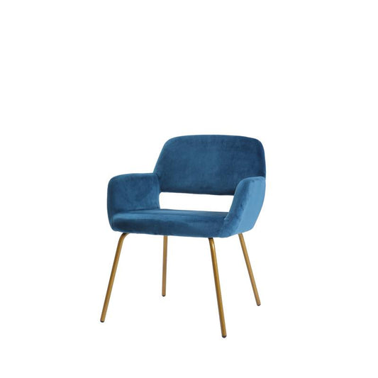 Noah Blue Velvet Accent Chair By Lilola Home | Accent Chairs | Modishstore