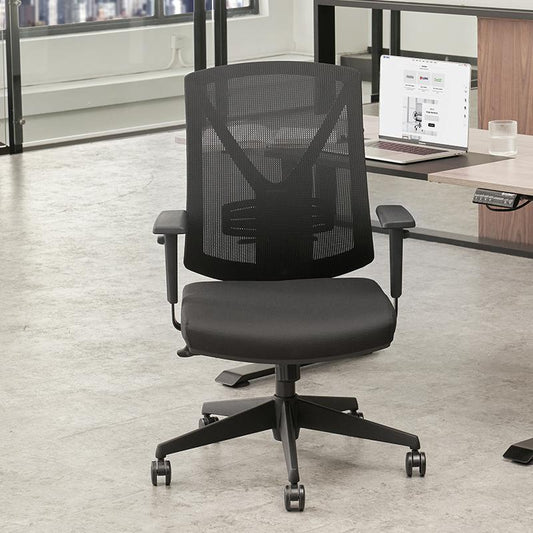 Kyle Black Office Chair with Mesh Back By Lilola Home | Office Chairs | Modishstore