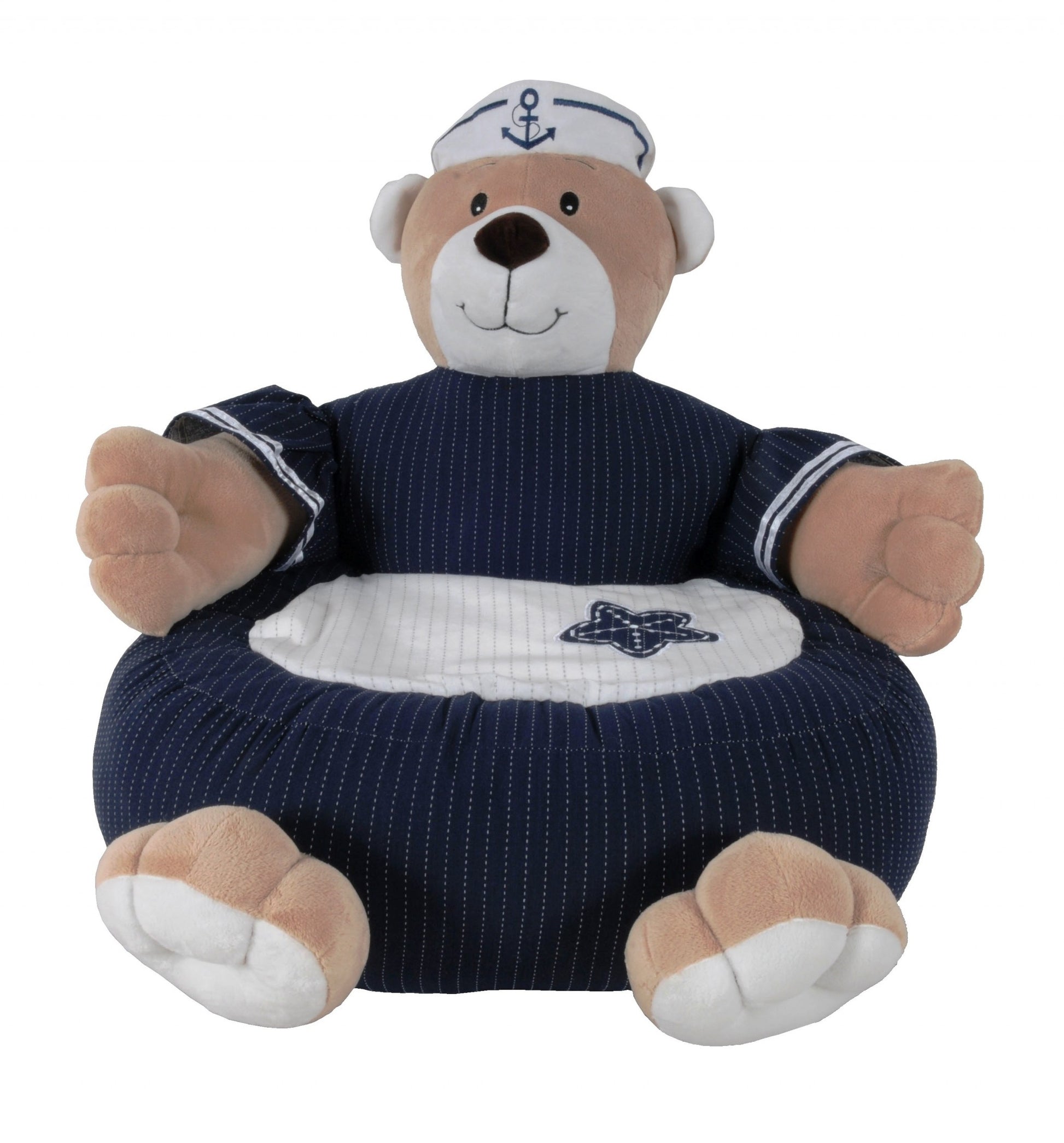 WhiteBlueNavy Bear Chair By Homeroots | Lounge Chairs | Modishstore