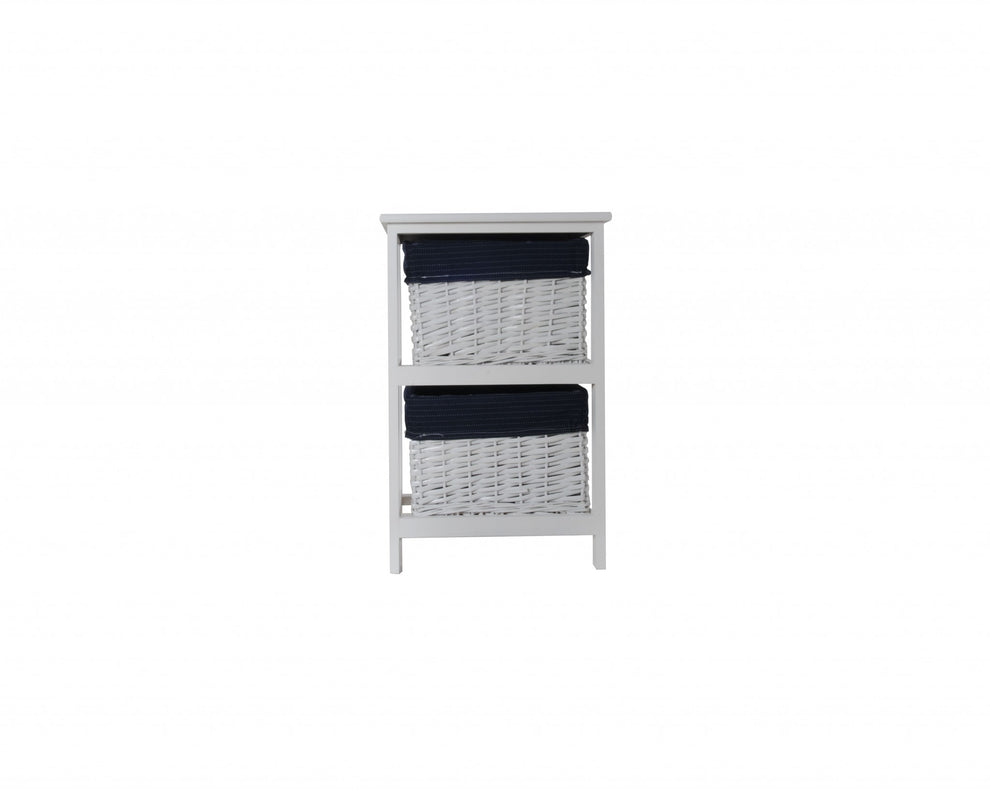 White Blue Portable Drawers By Homeroots - 364165 | Drawers | Modishstore - 4