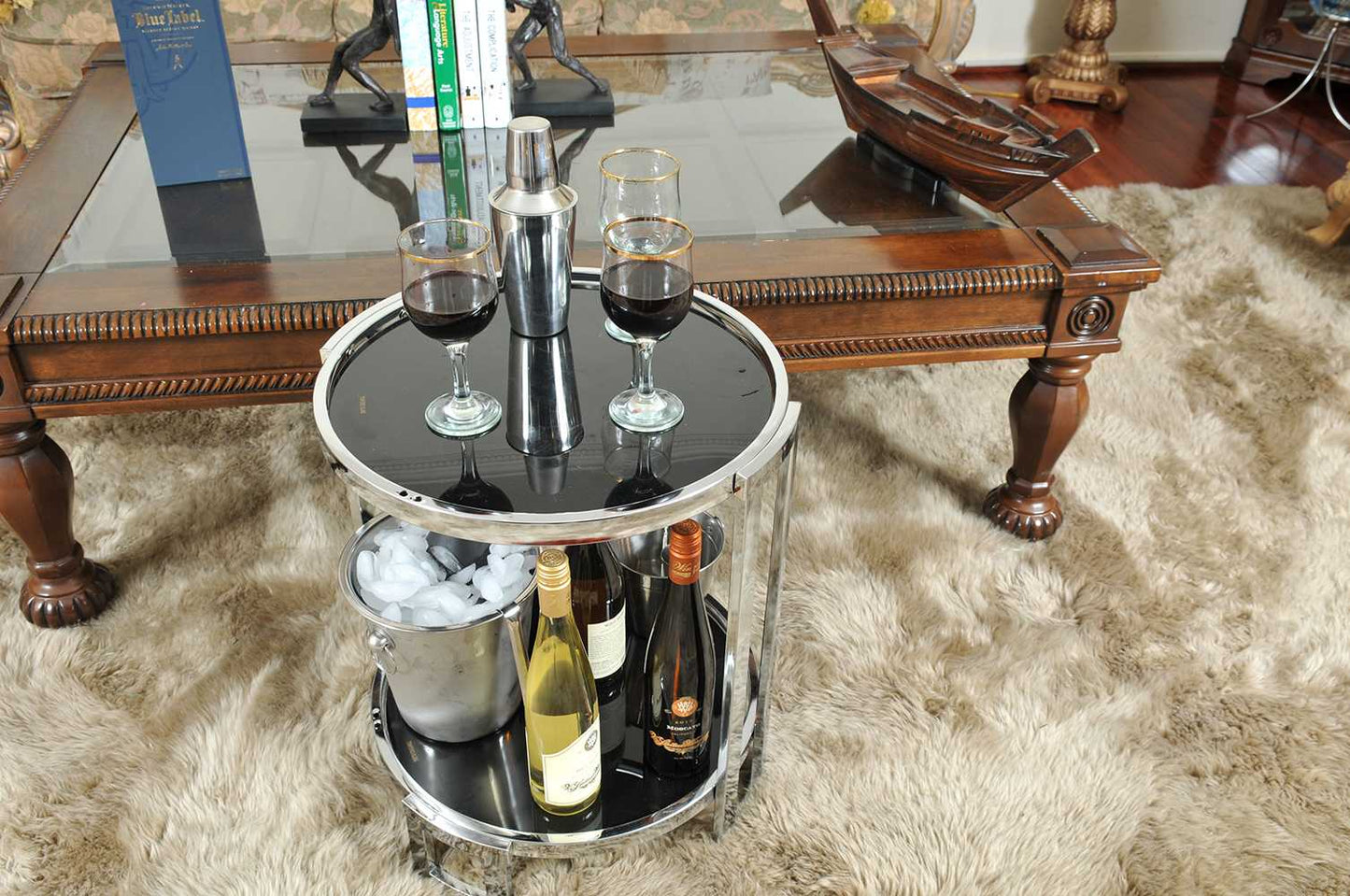 Chrome Round End Table By Homeroots | End Tables | Modishstore - 4