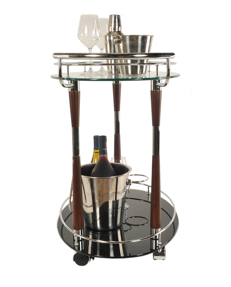 Chrome Serving Trolley By Homeroots | Bar Carts | Modishstore - 3