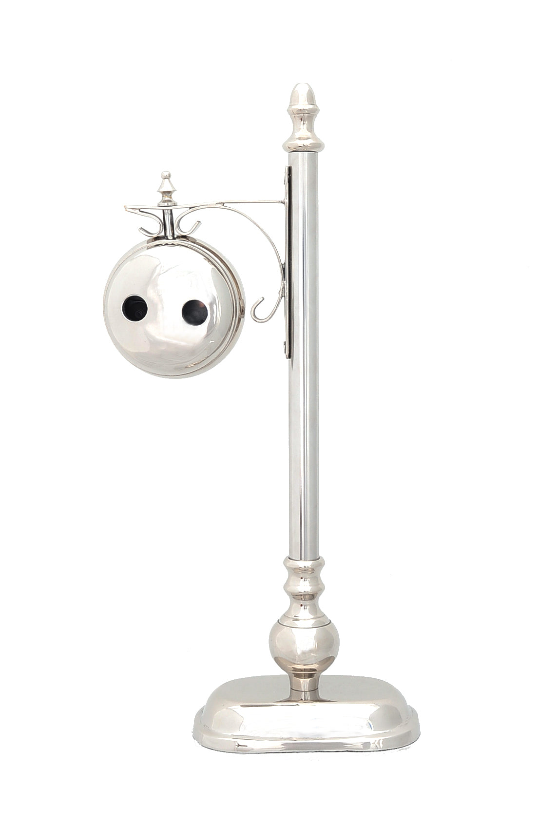 BrassAlum Lamp Post Clock One Sided By Homeroots | Sculptures | Modishstore - 4