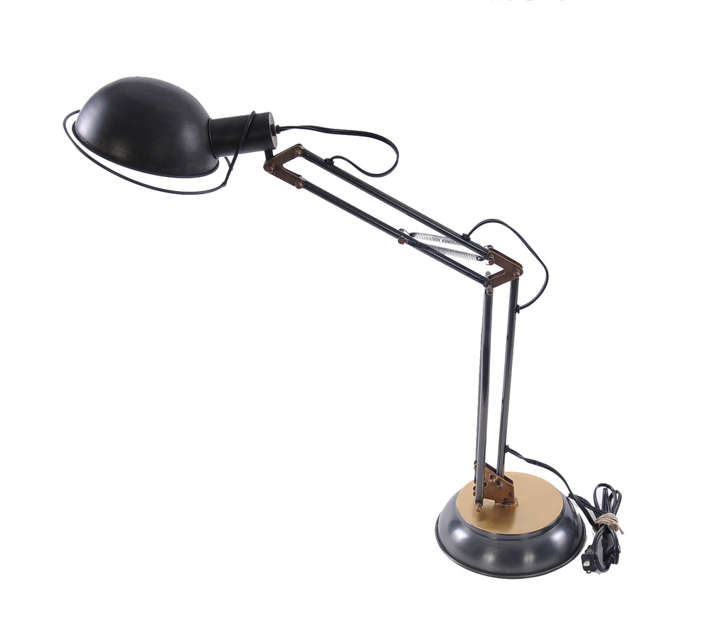Brass TableSpring Lamp On Round Base By Homeroots | Sculptures | Modishstore - 4