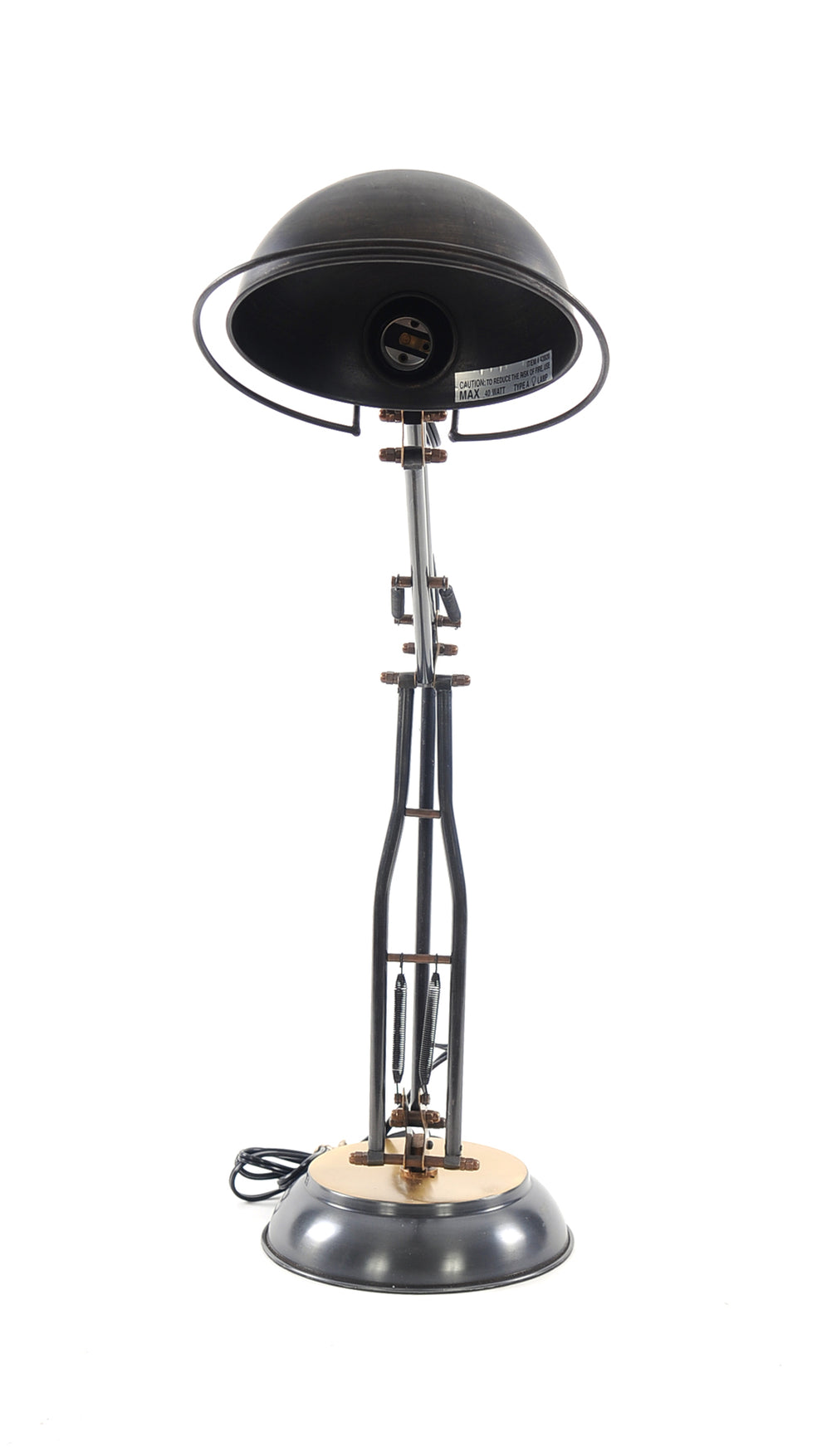 Brass TableSpring Lamp On Round Base By Homeroots | Sculptures | Modishstore - 5
