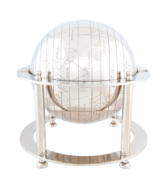 Aluminium Globe By Homeroots | Sculptures | Modishstore