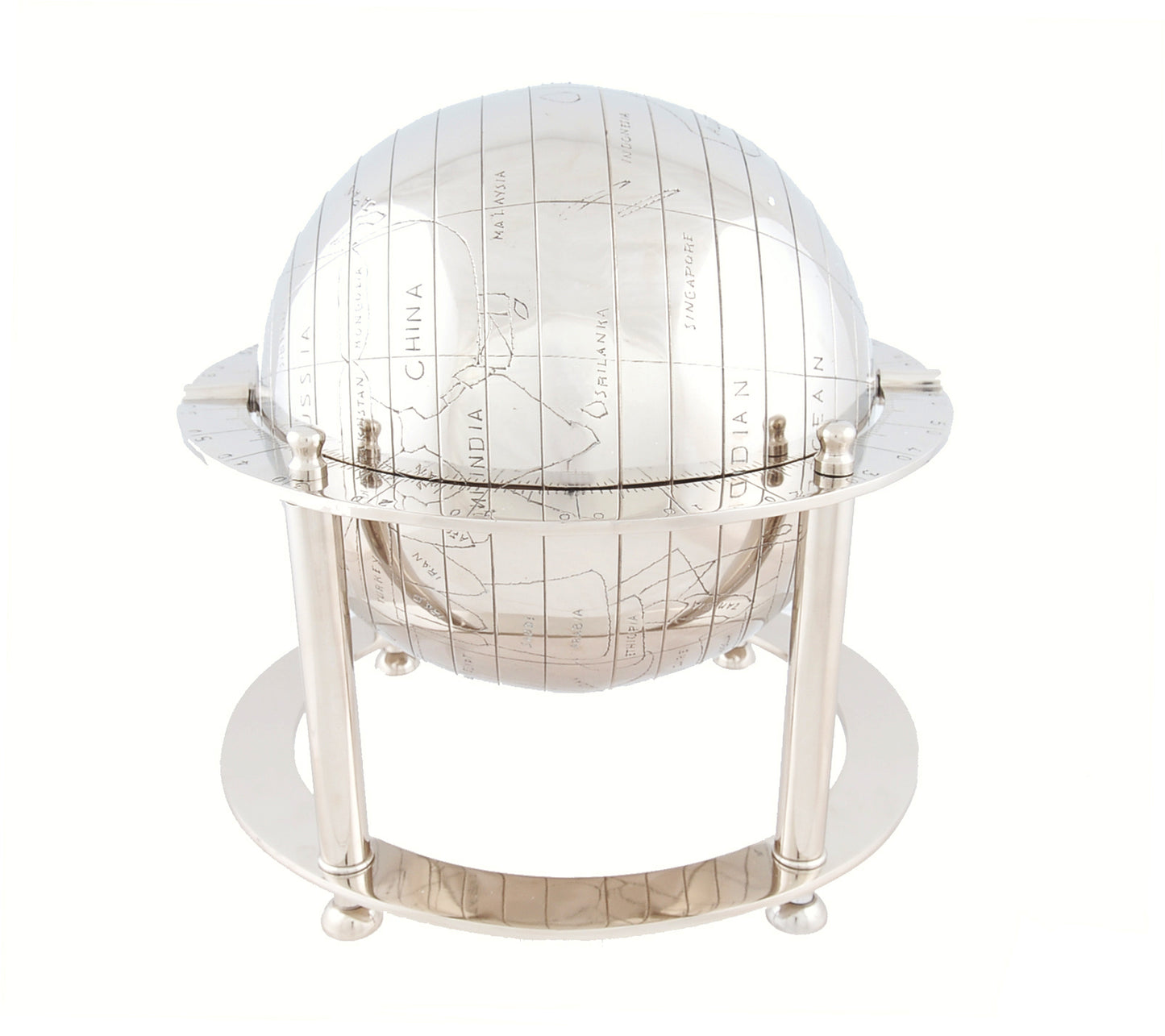 Aluminium Globe By Homeroots | Sculptures | Modishstore - 3