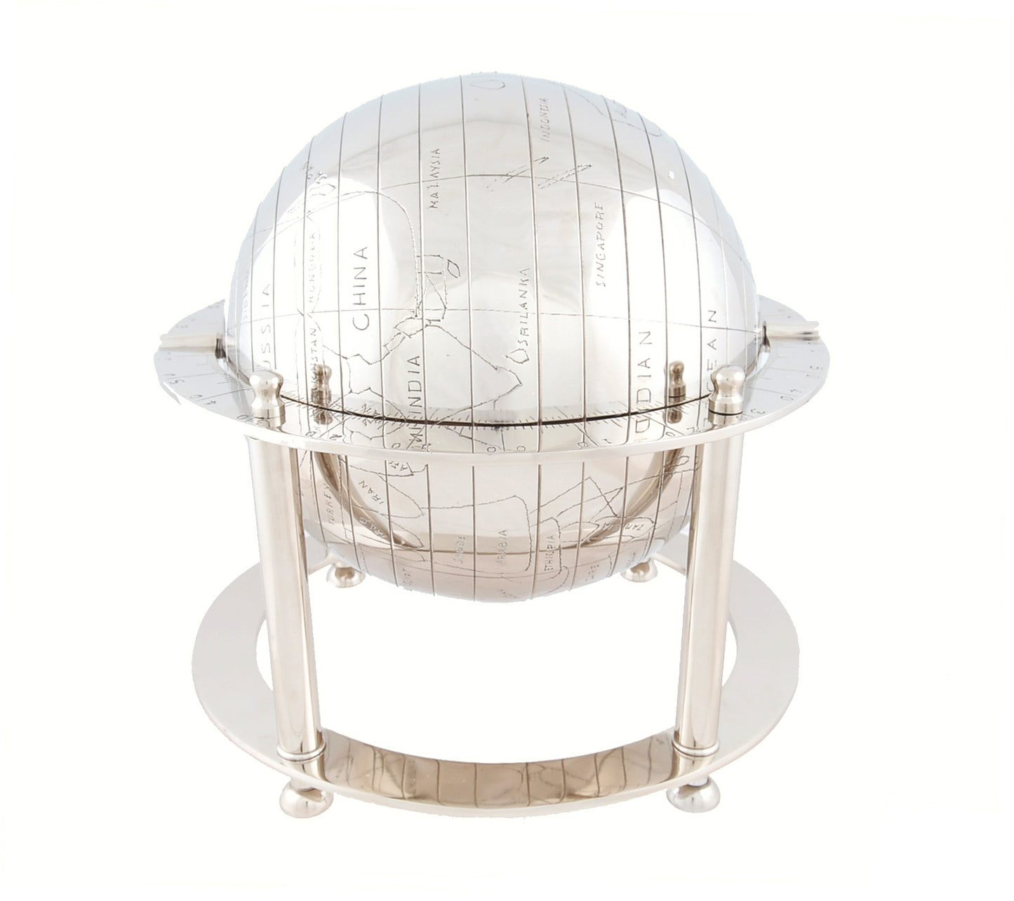 Aluminium Globe By Homeroots | Sculptures | Modishstore - 3