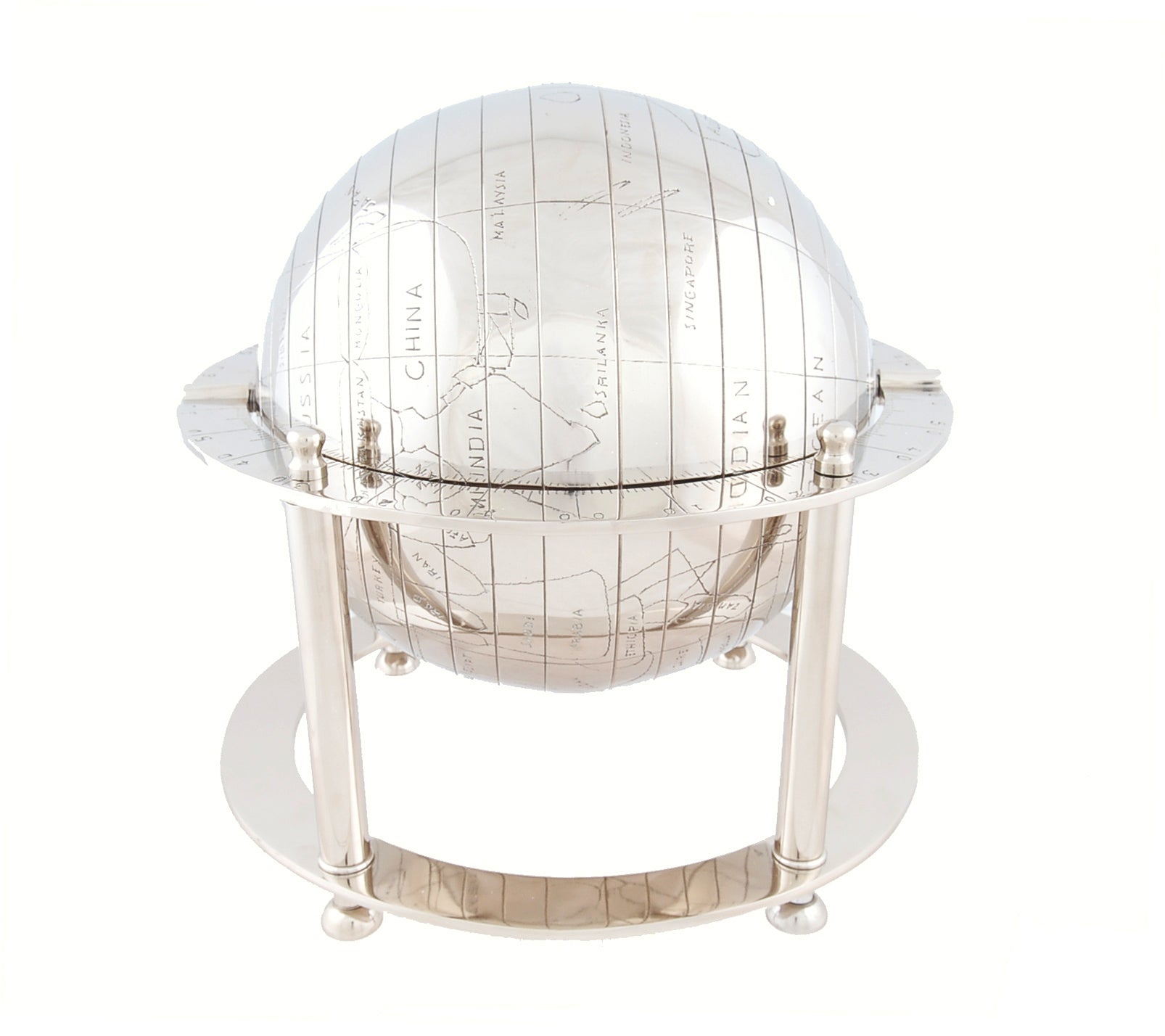 Aluminium Globe By Homeroots | Sculptures | Modishstore - 3