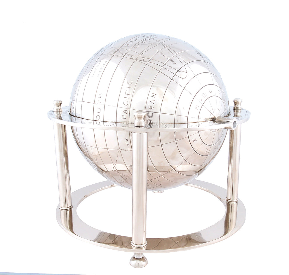 Aluminium Globe By Homeroots | Sculptures | Modishstore - 5