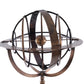 Brass Armillary With Wood Stand By Homeroots | Sculptures | Modishstore - 3