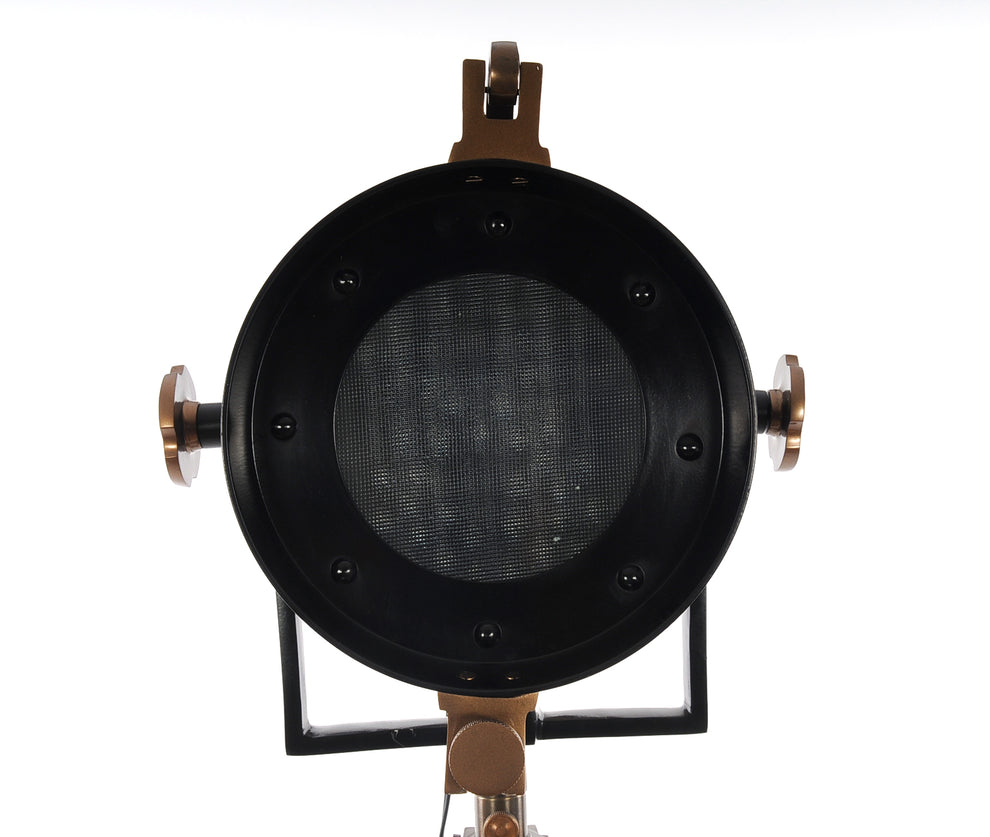 Alum Steel Spot Light Wood Stand Textured Glass By Homeroots | Sculptures | Modishstore - 4