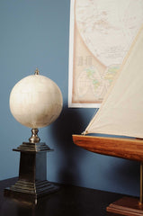 Bone Globe With Alluminum Base By Homeroots