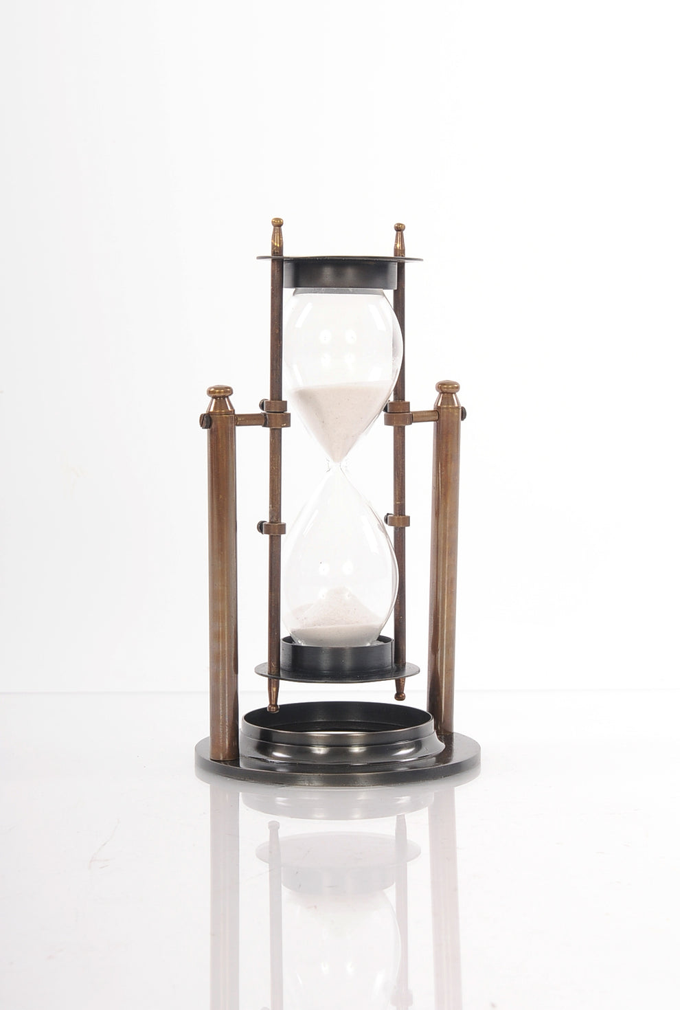 Brass Revolving Sandtimer By Homeroots | Sculptures | Modishstore - 2