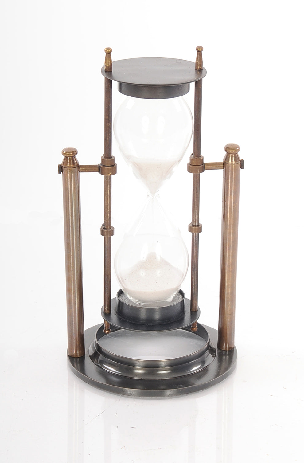 Brass Revolving Sandtimer By Homeroots | Sculptures | Modishstore - 3