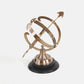 Brass Armillary On Wooden Base By Homeroots | Sculptures | Modishstore
