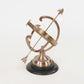 Brass Armillary On Wooden Base By Homeroots | Sculptures | Modishstore - 3