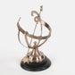 Brass Armillary On Wooden Base By Homeroots | Sculptures | Modishstore - 4