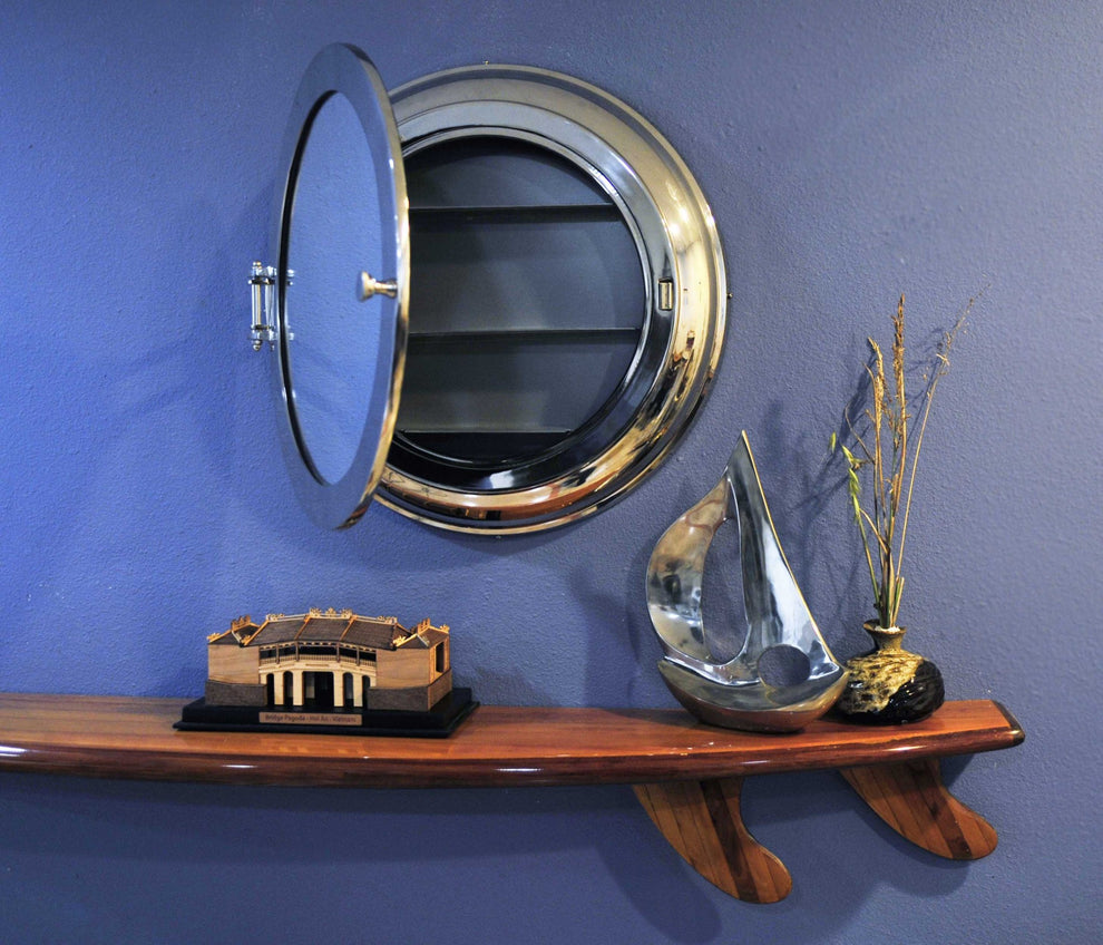 Aluminum Wall Mirror with Storage By Homeroots | Sculptures | Modishstore - 5