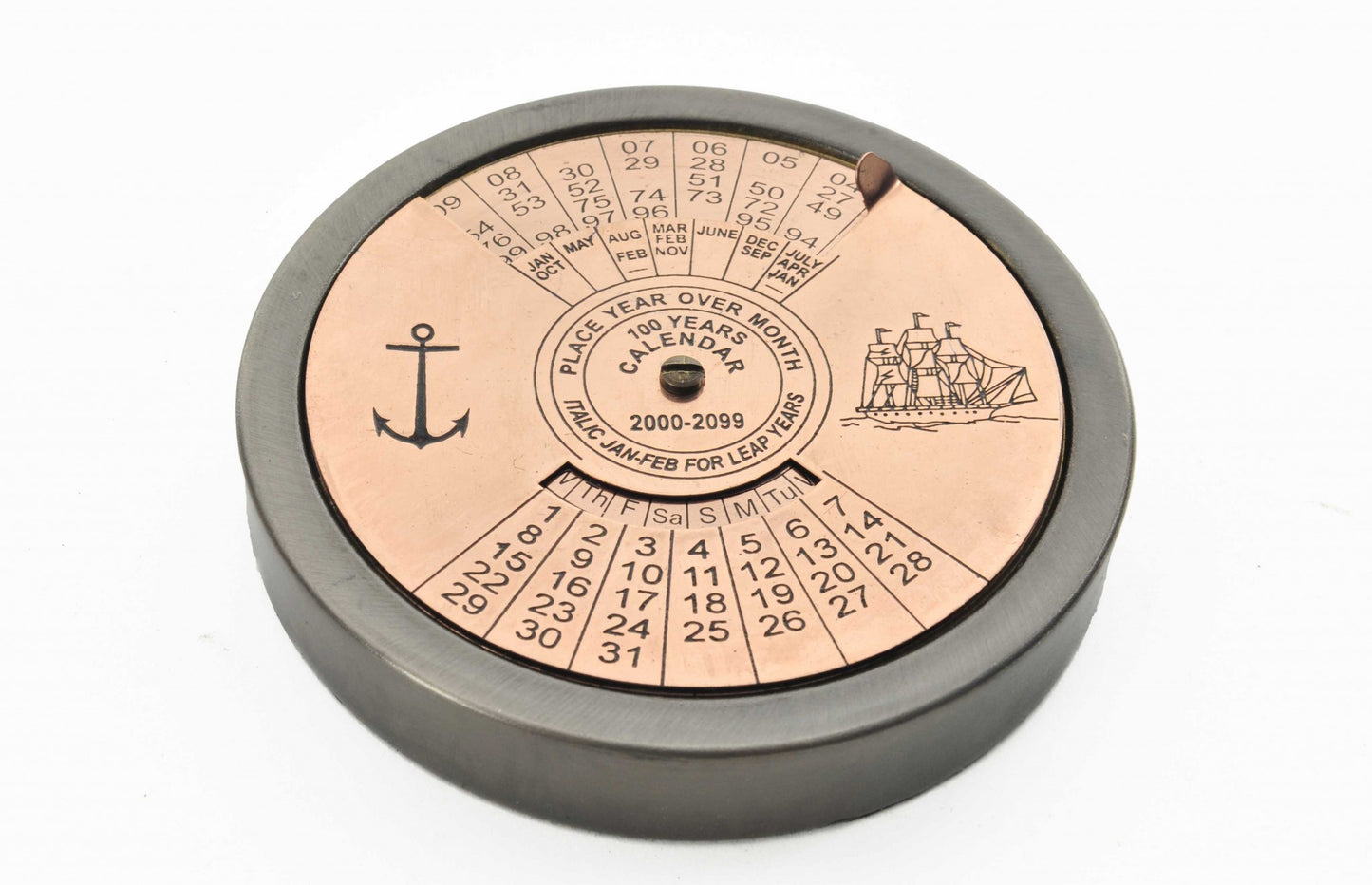 Set of 2 100 Year Calendar and Compass Quote By Homeroots | Sculptures | Modishstore - 2