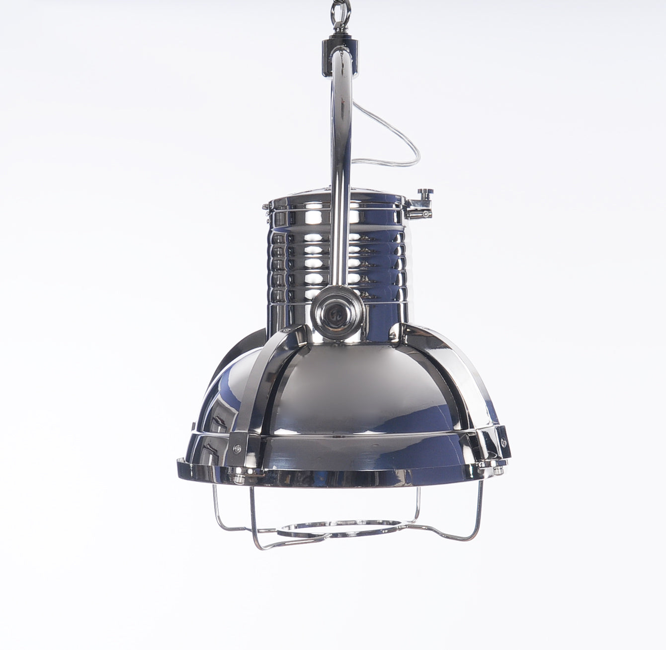 Large Steel Pendant Lamp By Homeroots | Pendant Lamps | Modishstore - 2